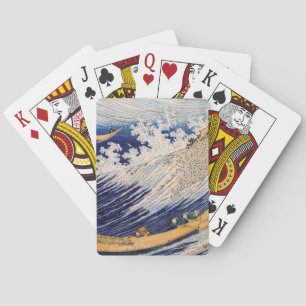 Baraja De Cartas Olas del Océano de Hokusai Barcos Marítimos
