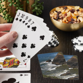 Baraja De Cartas Olas estrelladas en la costa rocosa