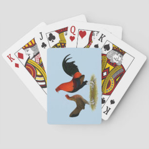 Baraja De Cartas Old English Game Bantams: par rojo BB