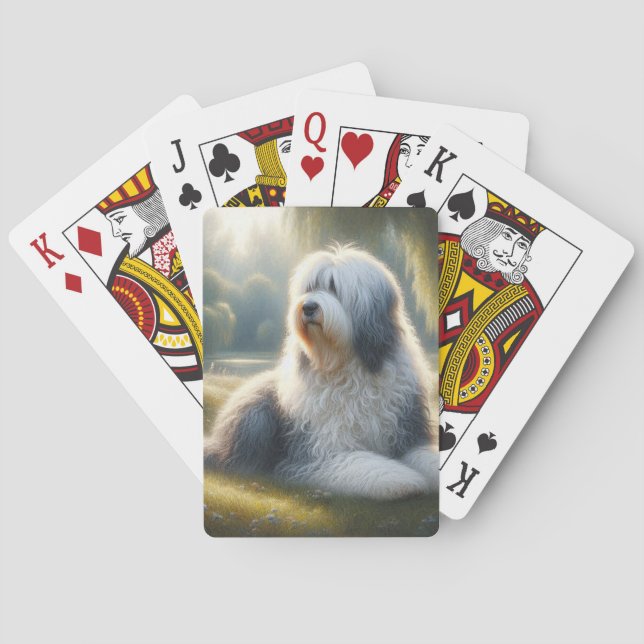 Baraja De Cartas Old English Sheepdog (Reverso)