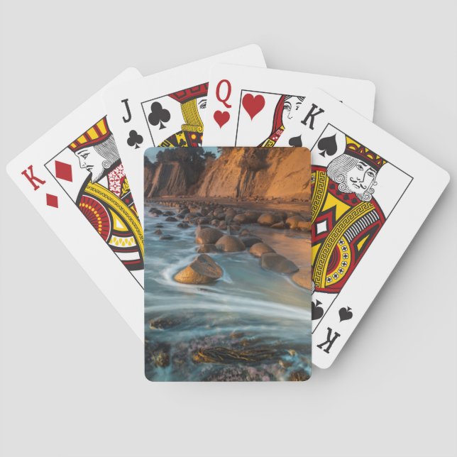 Baraja De Cartas Oleada a lo largo de la playa, California (Reverso)