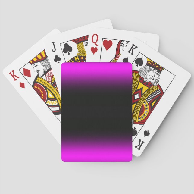 Baraja De Cartas Ombre púrpura y negro rosáceo luminoso (Reverso)