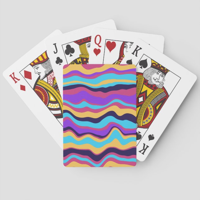 Baraja De Cartas Ondas abstractas (Reverso)