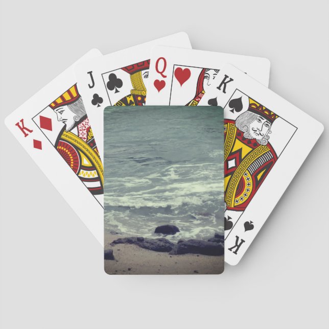 Baraja De Cartas ondas de playa (Reverso)