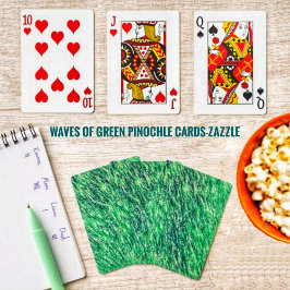 Baraja De Cartas Ondas De Tarjetas Pinochle Verdes