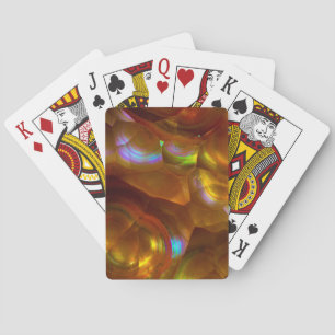 Baraja De Cartas Opal de fuego naranja iridiscente