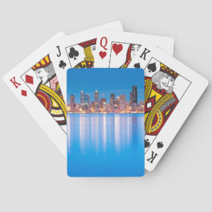 Baraja De Cartas Opinión azul de la hora de Seattle céntrica