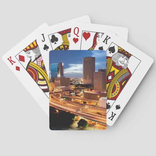 Baraja De Cartas Opinión céntrica de la ciudad (Reverso)