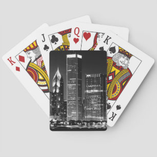 Baraja De Cartas Opinión de la noche del paisaje urbano famoso de