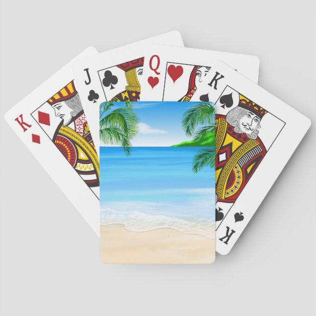 Baraja De Cartas Opinión de la playa (Reverso)