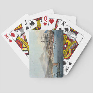 Baraja De Cartas Oporto Praya en la isla de St. Jago, platea 4 para