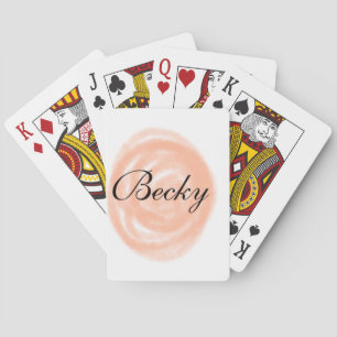 Baraja De Cartas orang pastel acuarela simple añada el nombre de cu