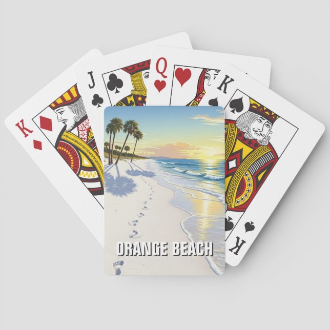 Baraja De Cartas Orange Beach Alabama Viajes (Reverso)