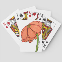 Baraja De Cartas Orange Flower Notebook