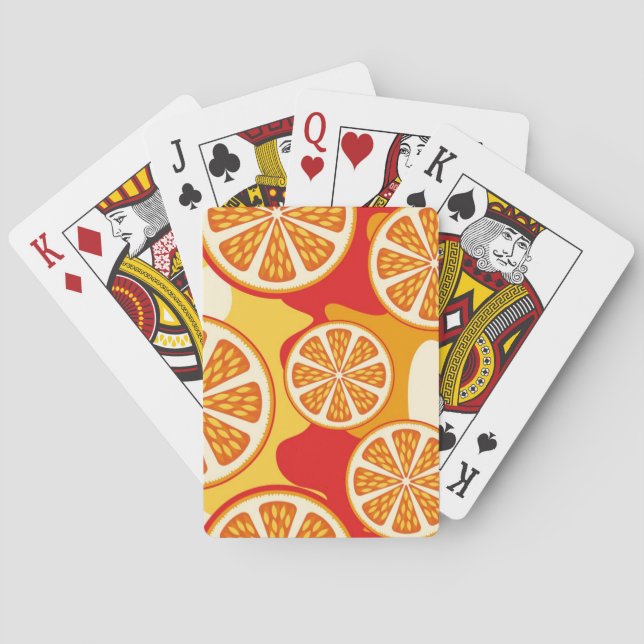 Baraja De Cartas Orange pattern (Reverso)