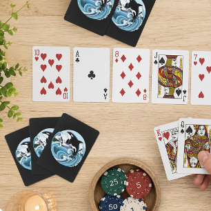 Baraja De Cartas Orca Asesina Majestuosa Olas Azules Océano
