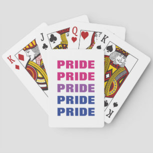 Baraja De Cartas Orgullo bisexual LGBTQ Texto repetido personalizab