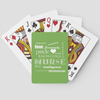 Baraja De Cartas Orgullo-Cualidades/verde lima de la enfermera