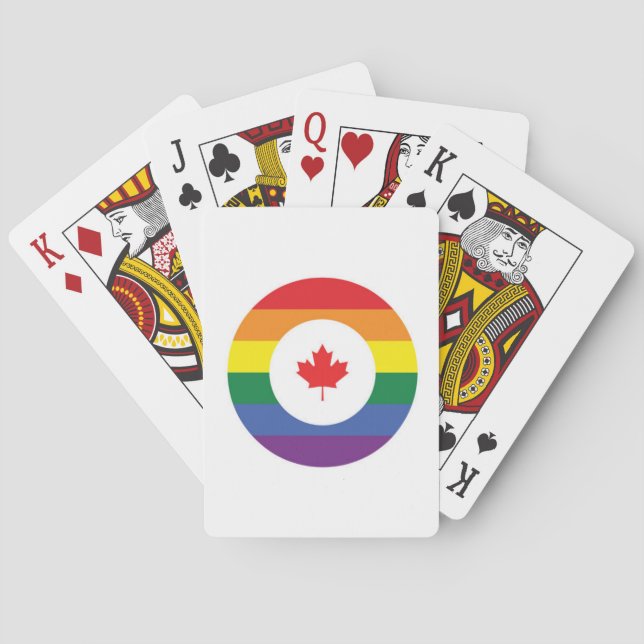 Baraja De Cartas Orgullo gay de Canadá (Reverso)