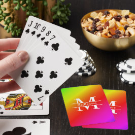Baraja De Cartas Orgullo LGBT monogramado Gradiente de arco iris di