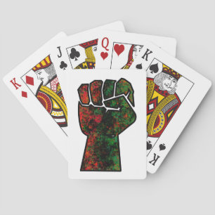 Baraja De Cartas orgullo negro bandera panafricana roja verde puño 