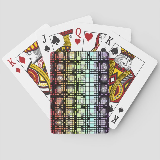 Baraja De Cartas Orgullo Neurogénero Geométrico Groovy Funky Retro (Reverso)