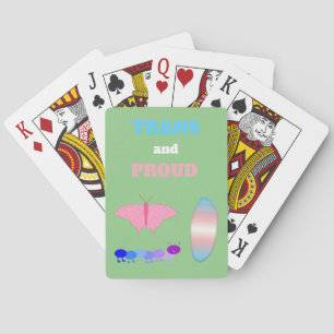 Baraja De Cartas Orgullo Transgénero LGBTQIA Oruga a Mariposa