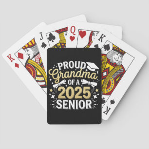 Baraja De Cartas Orgullosa Abuela De Graduación Dorada En 2025