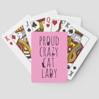 Baraja De Cartas Orgullosa dama de un gato loco