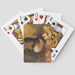 Baraja De Cartas Orgullosa madre Hen y sus pollitos (pollos bebés)