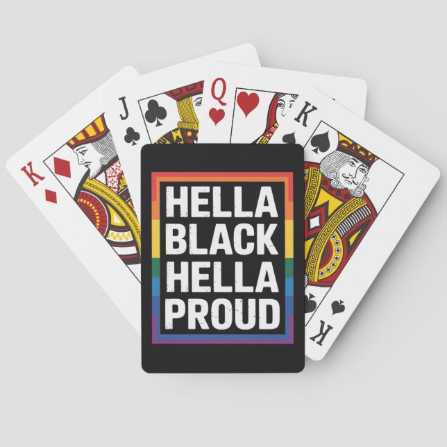 Baraja De Cartas Orgullosamente Negro Orgullosamente Orgulloso Orgu (Reverso)