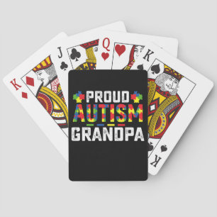 Baraja De Cartas Orgulloso autismo Abuelo Conciencia Familia Autist