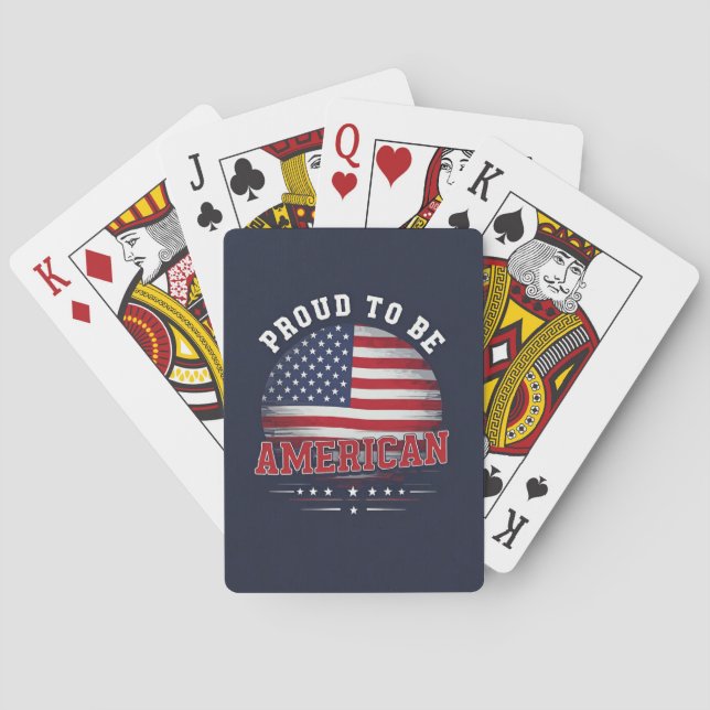 Baraja De Cartas Orgulloso de ser estadounidense (Reverso)
