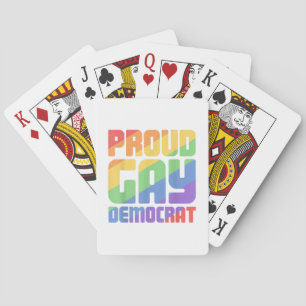 Baraja De Cartas Orgulloso Demócrata Gay Divertido LGBT