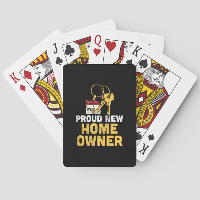 Baraja De Cartas Orgulloso nuevo propietario del hogar (Reverso)