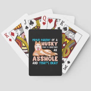 Baraja De Cartas Orgulloso Padre De Un Perro Husky