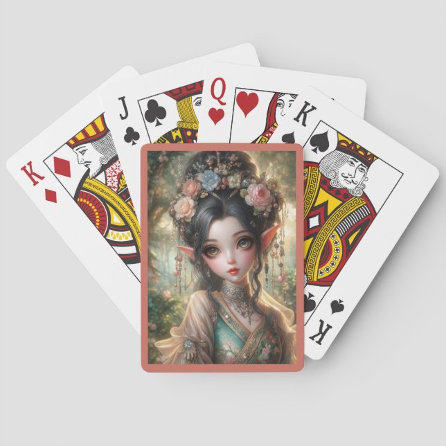 Baraja De Cartas Oriental Elven Playing Cards (Reverso)