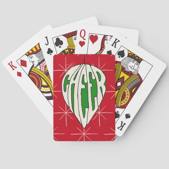 Baraja De Cartas Ornament Cheer de vacaciones (Reverso)