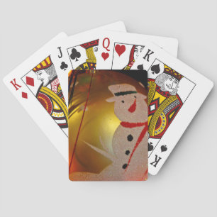 Baraja De Cartas Ornamento de Snowman espumoso