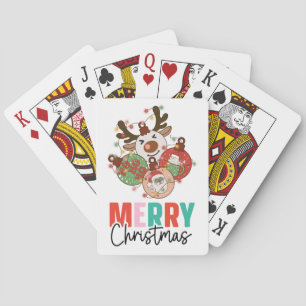 Baraja De Cartas Ornamentos de Cute - Feliz Navidad