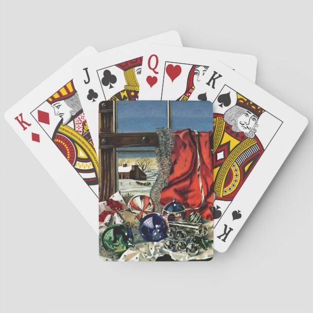 Baraja De Cartas Ornamentos del navidad (Reverso)