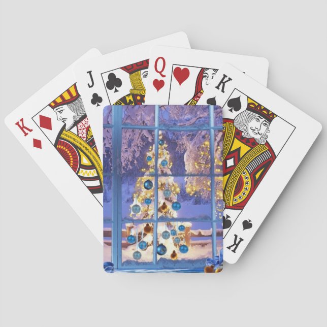 Baraja De Cartas Ornamentos festivos del navidad (Reverso)