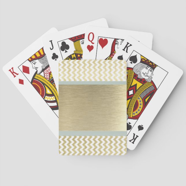 Baraja De Cartas Oro atractivo adorable del galón (Reverso)