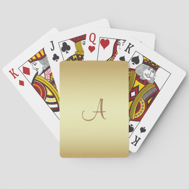 Baraja De Cartas Oro brillante brillante brillante (Reverso)