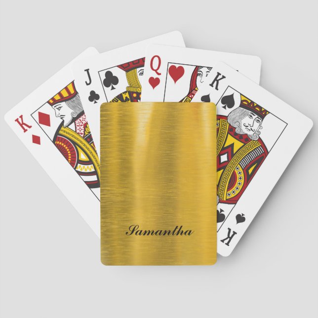 Baraja De Cartas Oro clásico personalizado (Reverso)