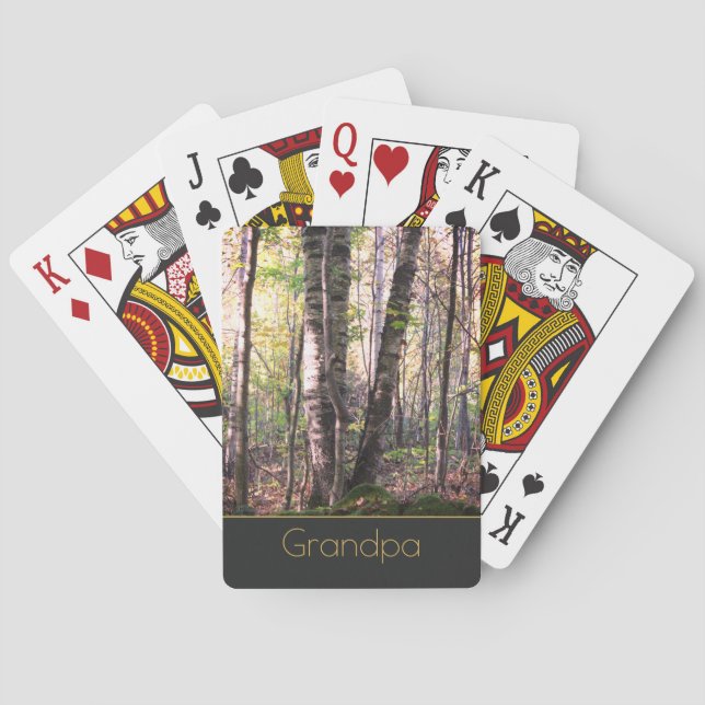 Baraja De Cartas Oro gris y bircos blancos (Reverso)