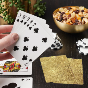 Baraja De Cartas Oro metálico