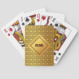 Baraja De Cartas Oro monogramado