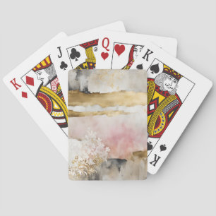 Baraja De Cartas Oro rosa y gris Wabi Sabi