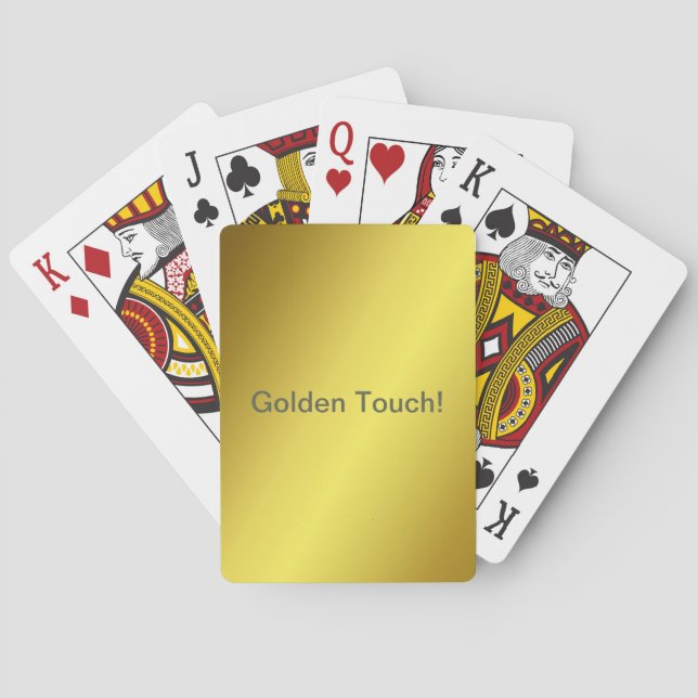 Baraja De Cartas Oro y amarillo con el "toque dorado" personalizado (Reverso)